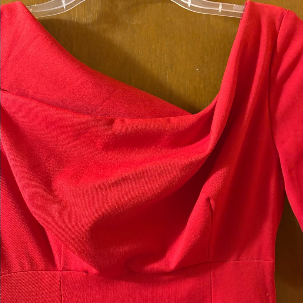NWT Black Halo Jackie O Three-Quarter Sleeve Dress in Red - Picture 6 of 8